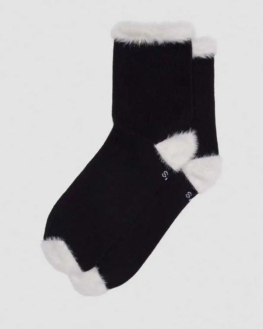FAUX FUR ORGANIC COTTON BLEND SOCKS