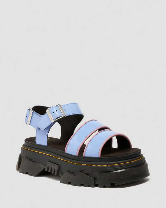 Mattison Two Strap Soft Patent Leather Sandals
