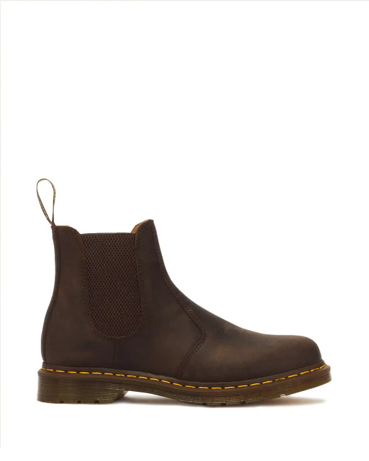 2976 Yellow Stitch Crazy Horse Leather Chelsea Boots