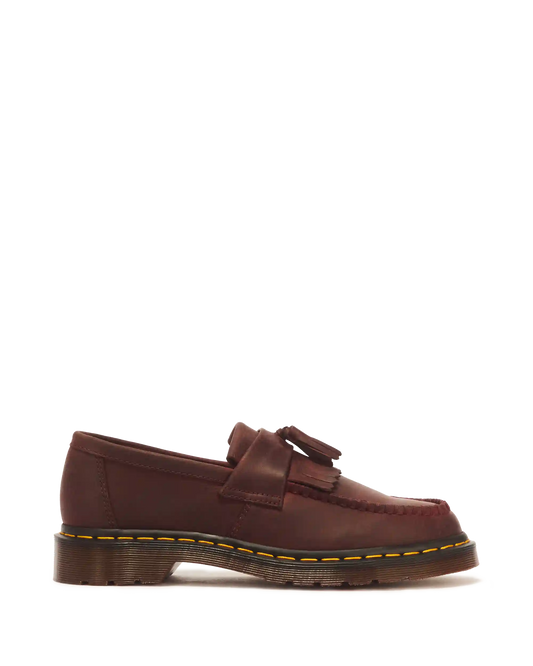 Adrian Crazy Horse Leather Tassel Loafers