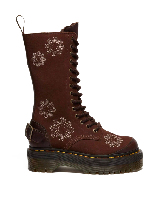 1B99 Dunnet Flower suede platform boots