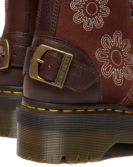 1B99 Dunnet Flower suede platform boots