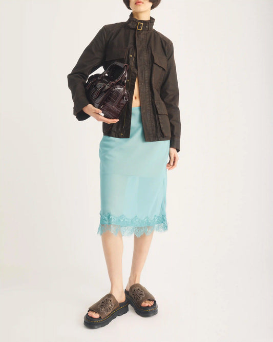 Zebzag Flower Crazy Horse Leather Slides