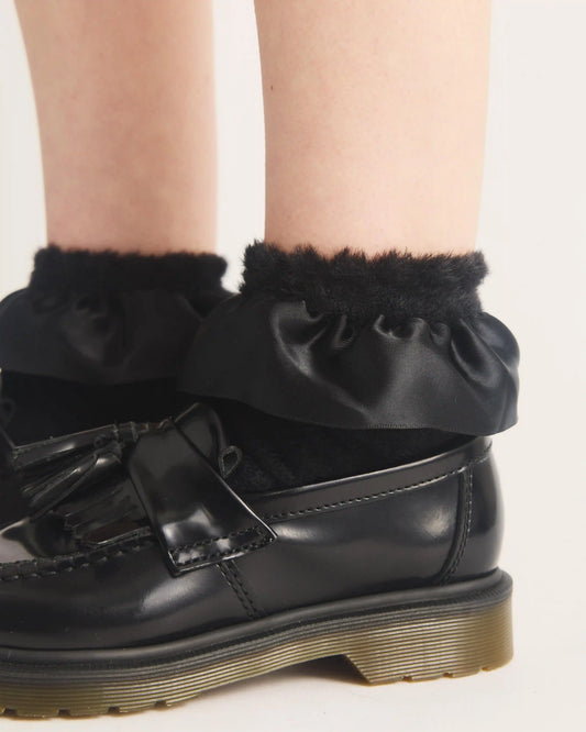 Satin Frill Fluffy Socks
