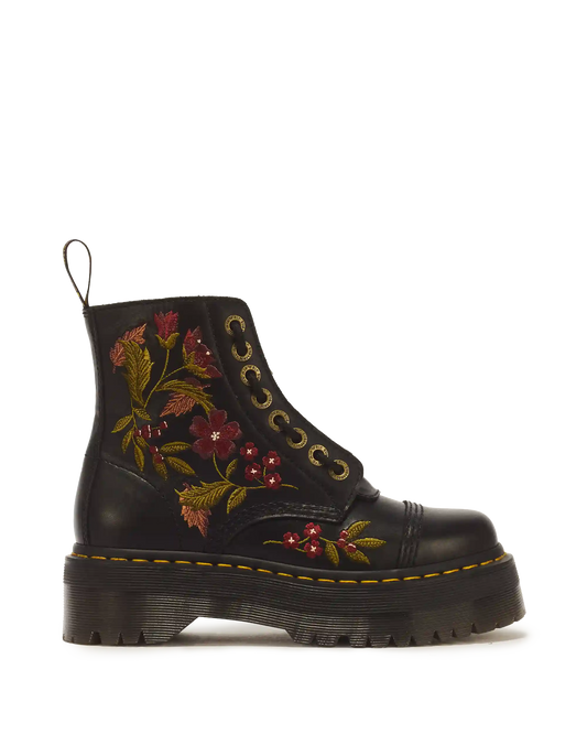 Sinclair Floral Wanama Leather Lace Up Boots