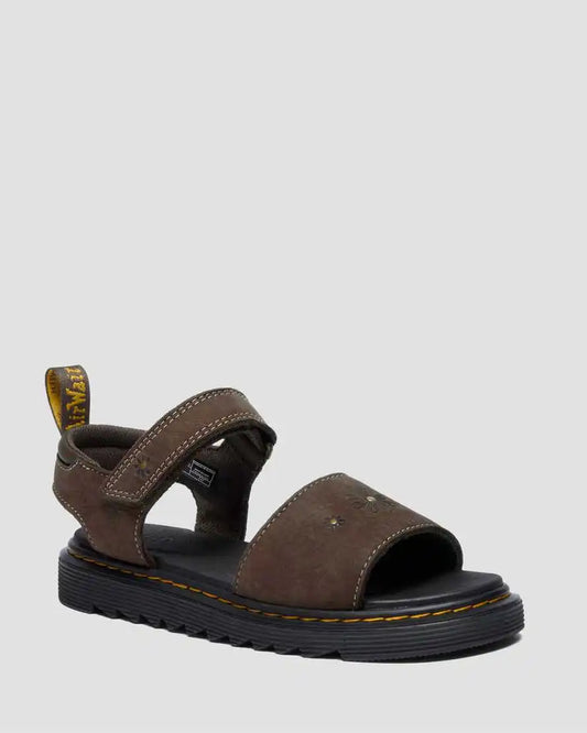 Youth Marlowe Flower Nubuck Strap Sandals