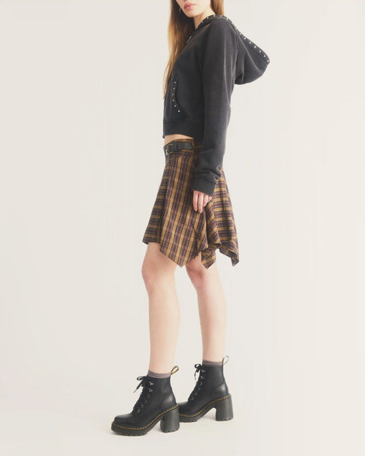 Jesy Sendal Leather Lace Up Flared Heel Boots