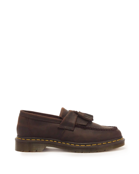 Adrian Crazy Horse Leather Tassel Loafers