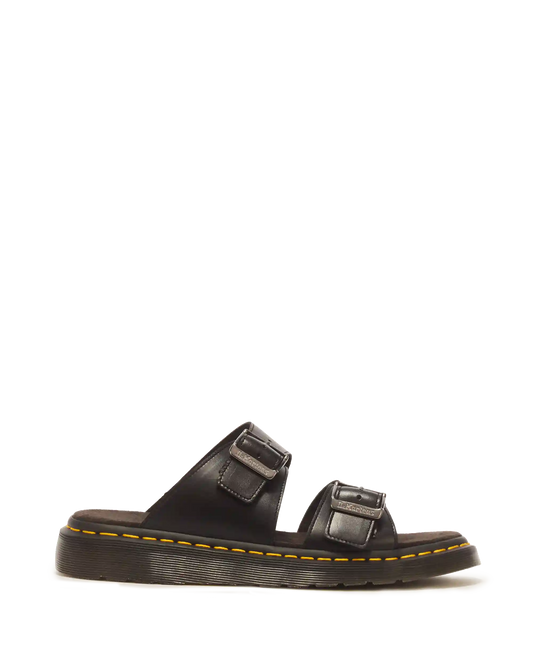 Josef Analine Leather Buckle Slide Sandals