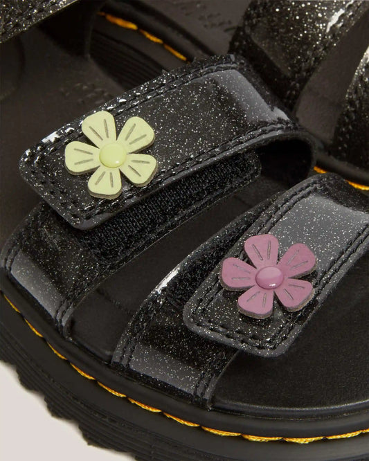Junior Klaire Coated Glitter Velcro Sandals