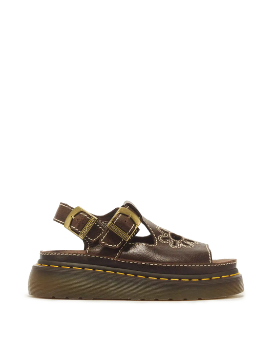 Dunnet Flower Full Grain Leather Sandals