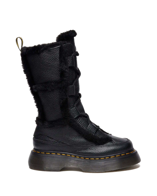 Buzz Lace Up Faux Fur Lined Grizzly Leather Boots