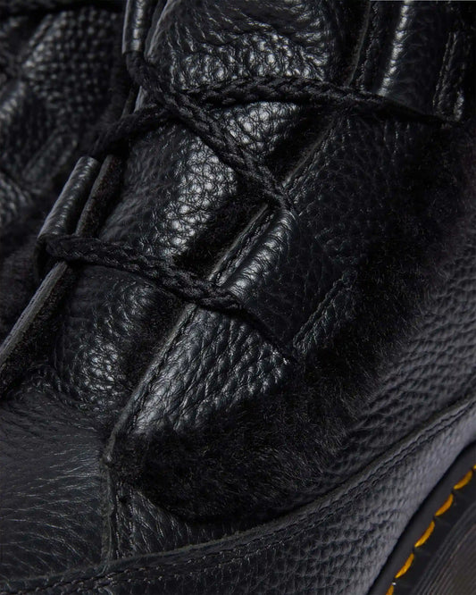 Buzz Lace Up Faux Fur Lined Grizzly Leather Boots
