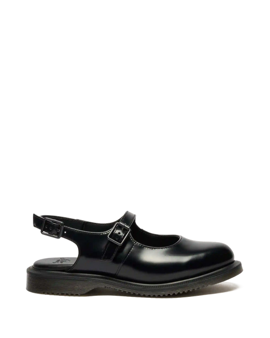 Madaline Mary Jane Smooth Leather Sling Back Shoes