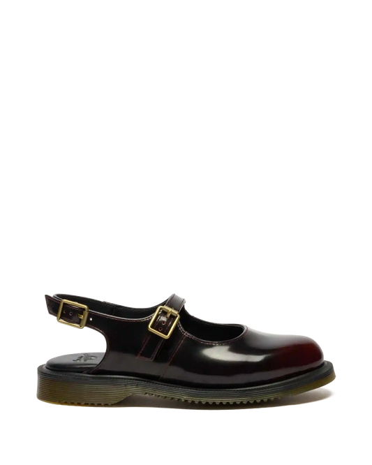 Madaline Mary Jane Rub Off Leather Sling Back Shoes