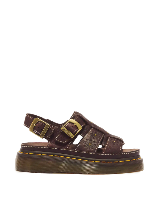Wrenlie Open Toe Grizzly Leather Fisherman Platform Sandals