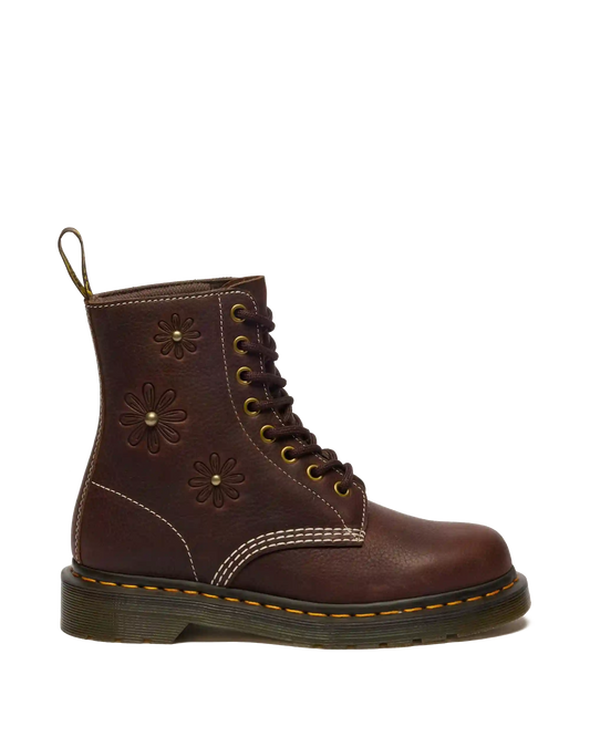 1460 Pascal Flower Grizzly Leather Boots