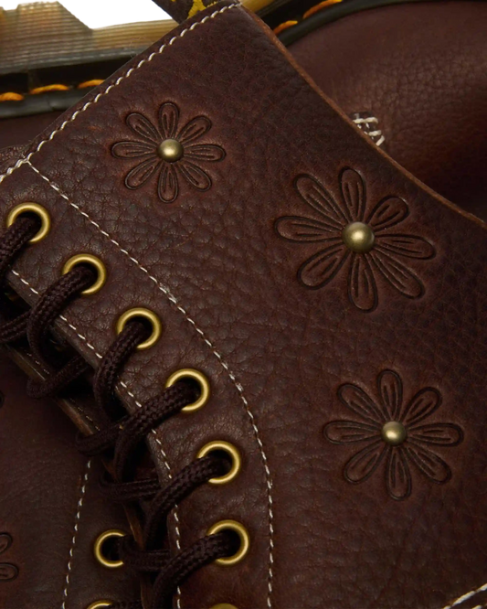 1460 Pascal Flower Grizzly Leather Boots
