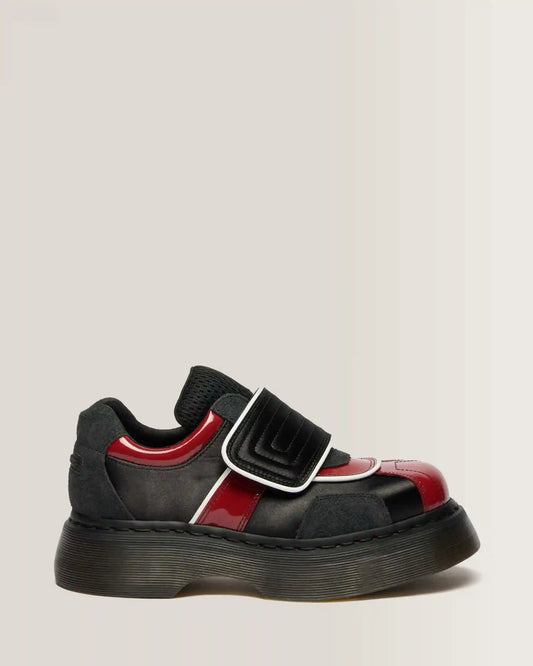 Buzz Strap Mixed Material Shoes
