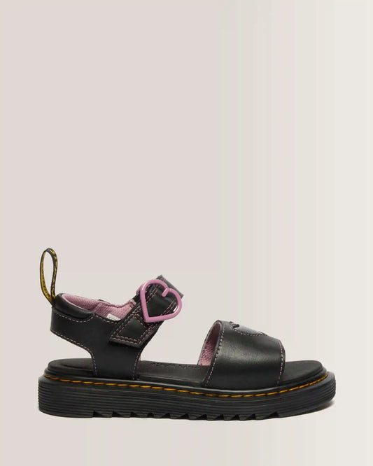 Junior Marlowe II Glitter Heart Leather Strap Shoes