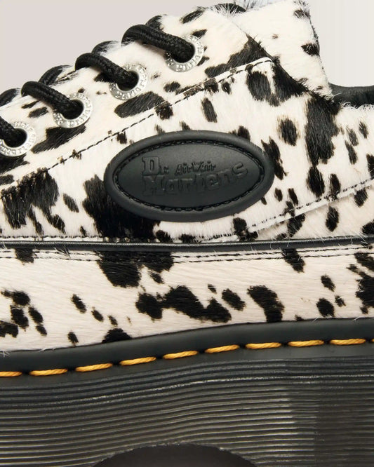 Buzz 5-Eye Dalmatian Hair On Leather Shoes