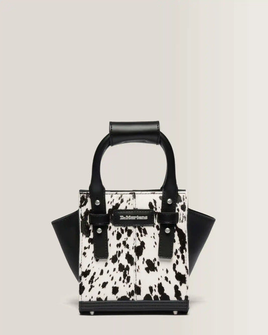Extra Small Dalmatian Hair On Leather Tote Bag