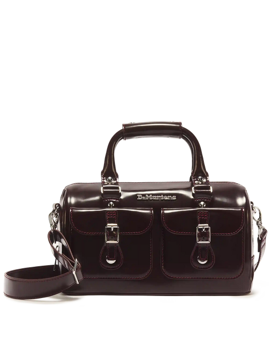 Top Handle Rub Off Leather Bag