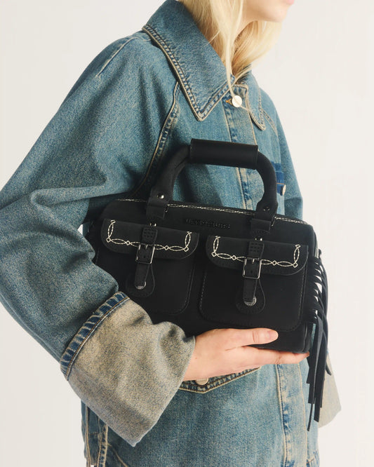 Top Handle Desert Rodeo Leather & Suede Bag