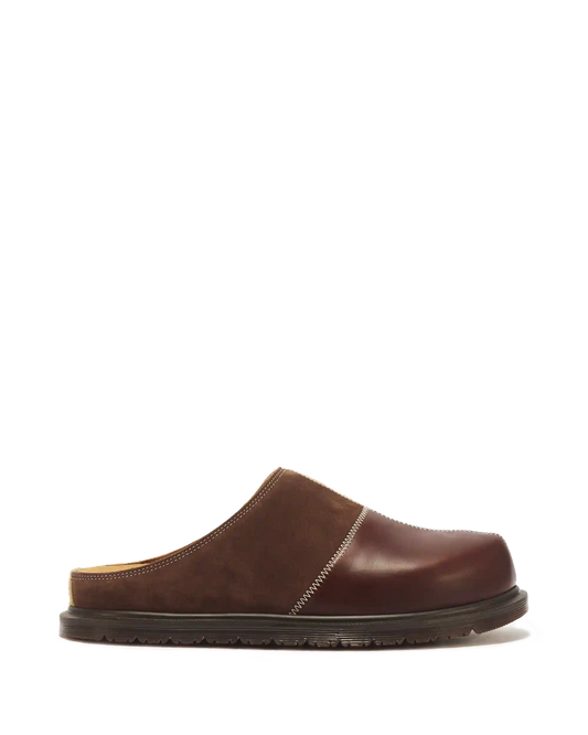 San Patchwork Leather & Nubuck Mules