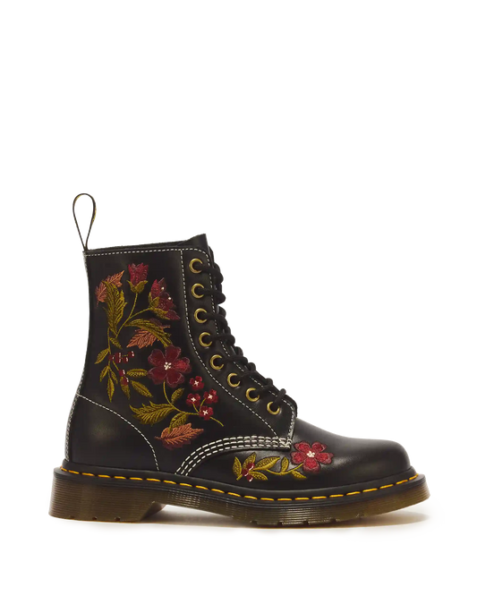 1460 Pascal Floral 8 Eye Wanama Leather Lace Up Boots