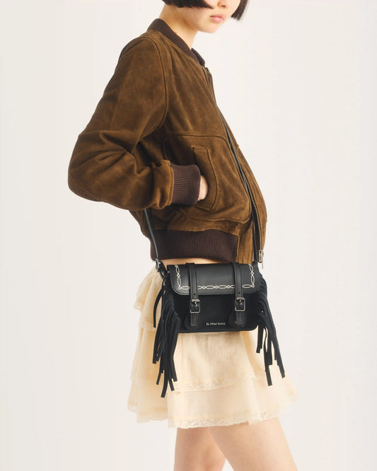 7 Inch Desert Rodeo Leather & Suede Satchel