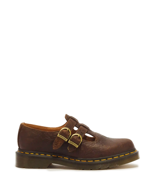 8065 II Floral Emboss Mary Jane Shoe